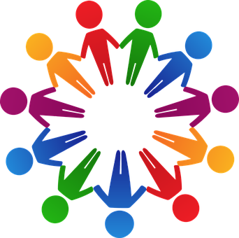 Colorful Circleof Friends Graphic PNG image