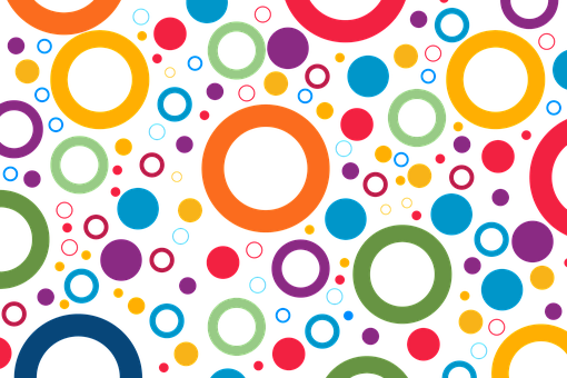 Colorful Circles Pattern Wallpaper PNG image