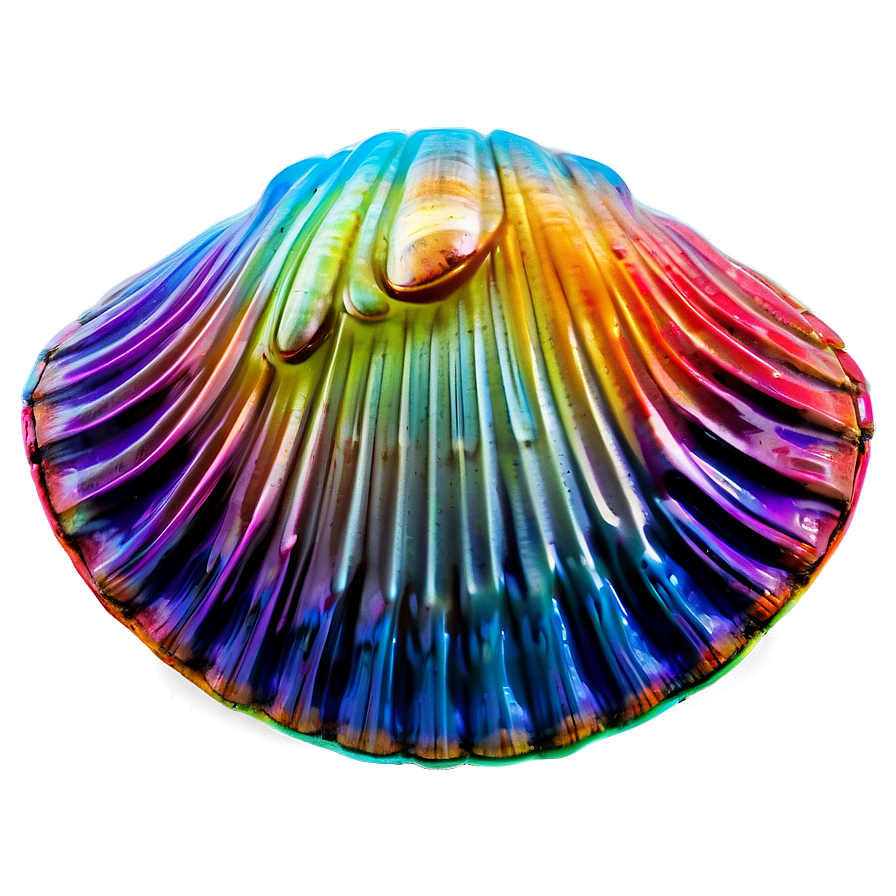 Colorful Clam Artwork Png 05242024 PNG image