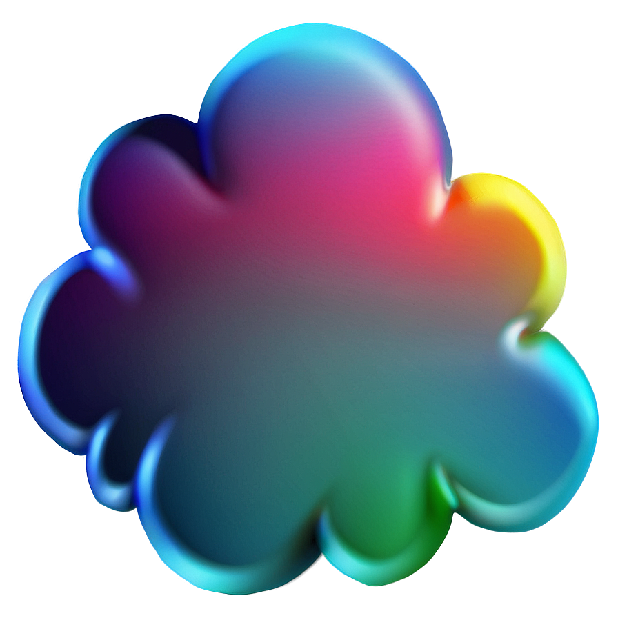 Colorful Cloud Emoji Png 06272024 PNG image