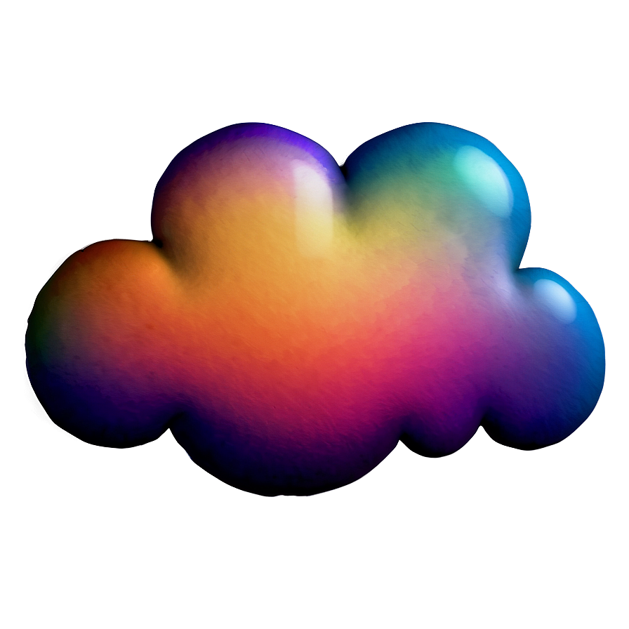 Colorful Cloud Emoji Png Uso41 PNG image