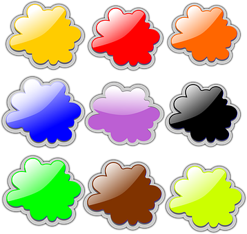 Colorful_ Cloud_ Icons_ Set PNG image