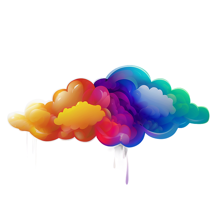 Colorful Cloud Vector Set Png Pja PNG image