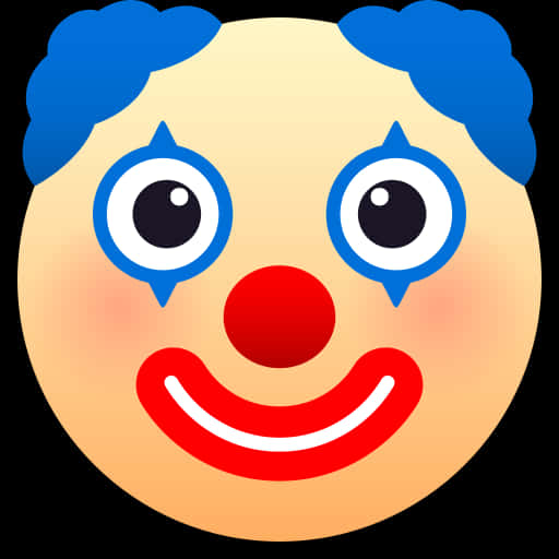 Colorful Clown Emoji Graphic PNG image