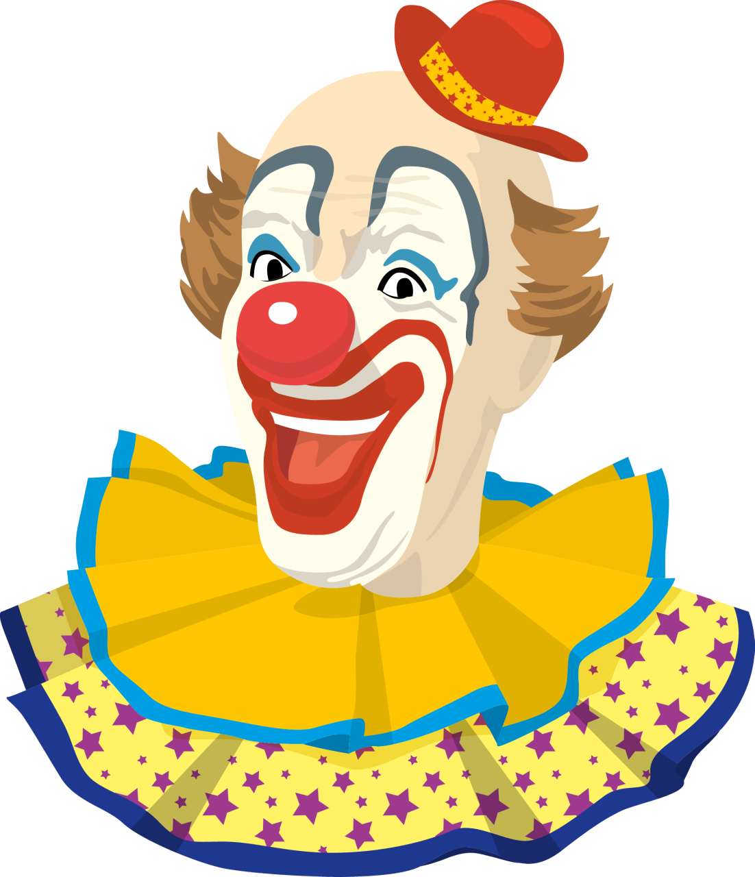 Colorful Clown Illustration PNG image