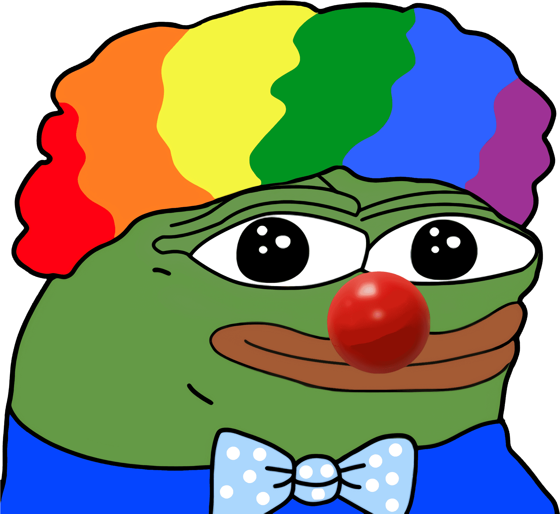 Colorful Clown Pepe The Frog PNG image