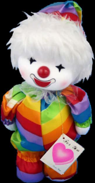 Colorful Clown Plush Toy PNG image