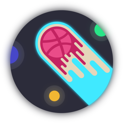 Colorful Comet Icon PNG image