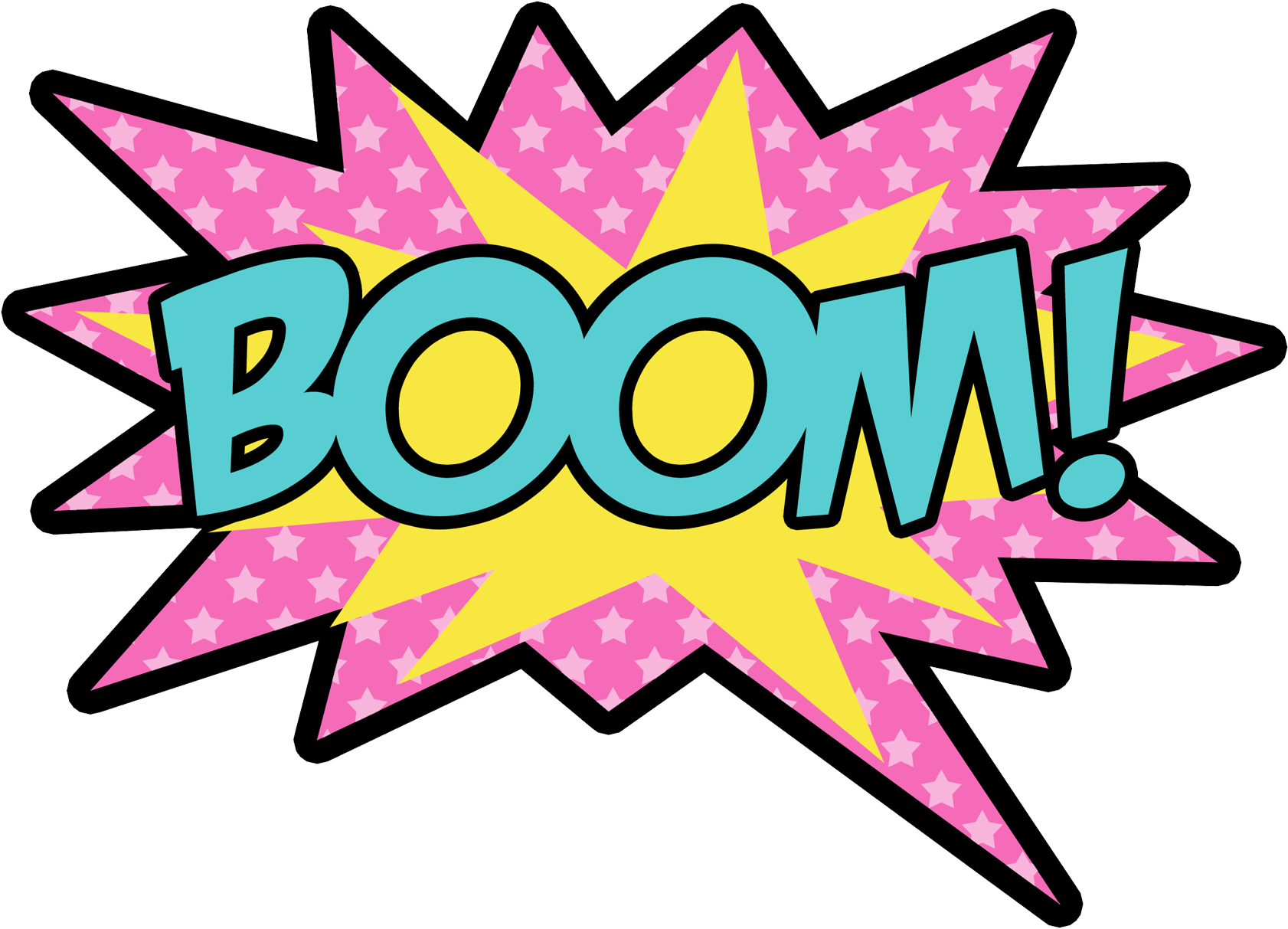 Colorful Comic Boom Explosion PNG image