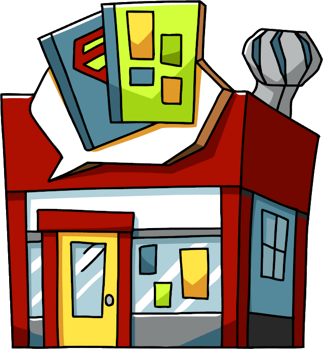 Colorful Comic Style Building PNG image