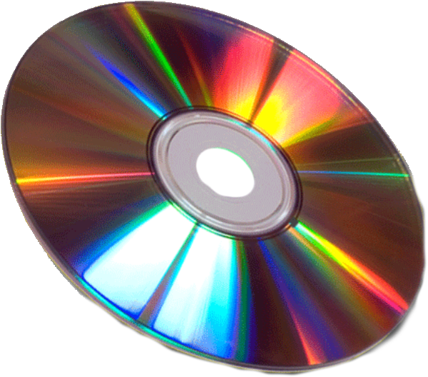 Colorful Compact Disc Reflection PNG image