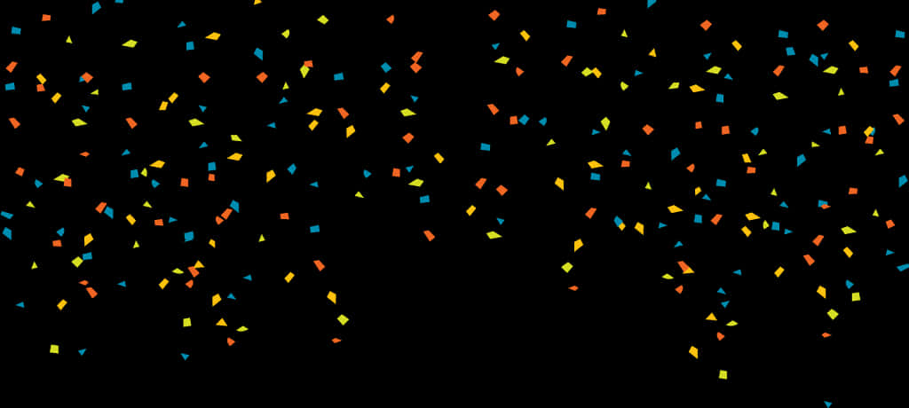 Colorful Confetti Black Background PNG image