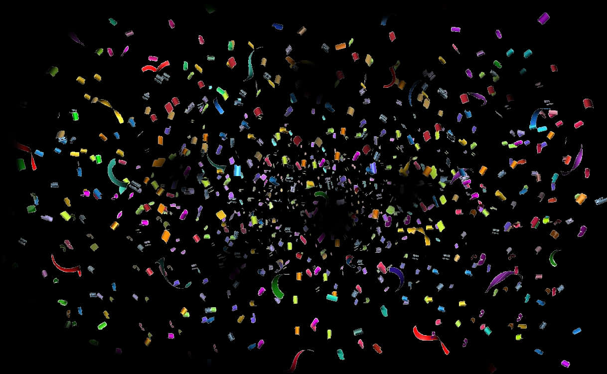 Colorful Confetti Explosion PNG image