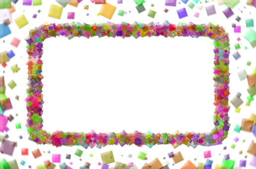 Colorful Confetti Frame Background PNG image