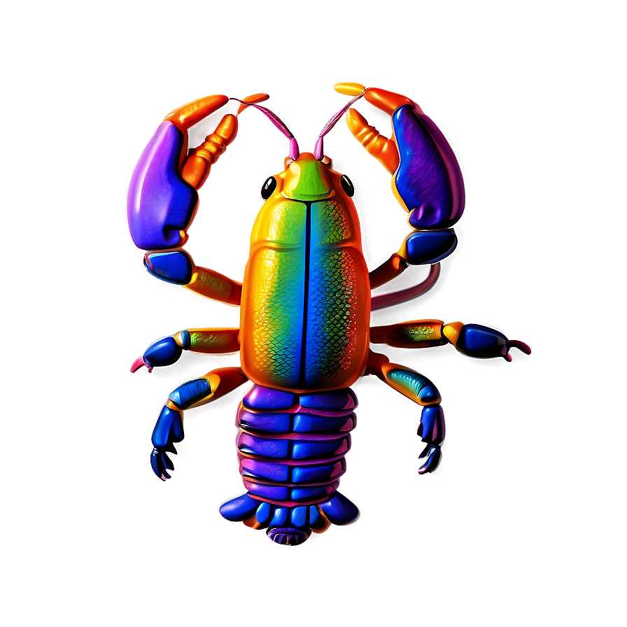 Colorful Crawfish Pattern Png Hqh PNG image