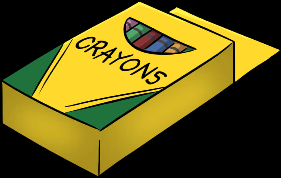 Colorful Crayons Box Illustration PNG image