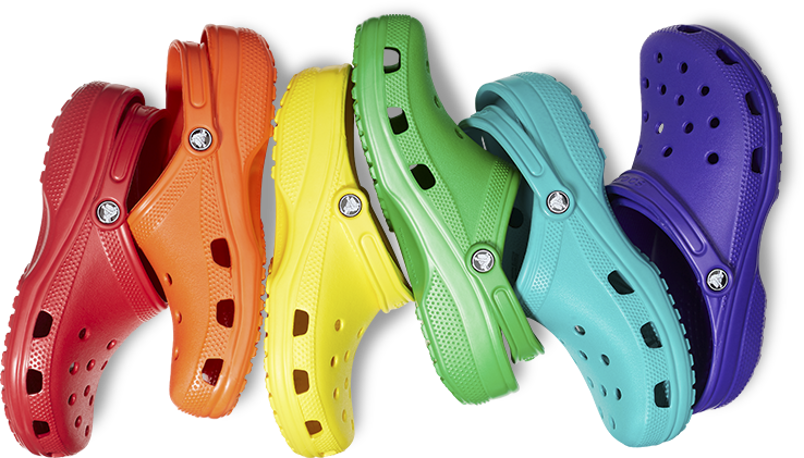 Colorful Crocs Collection PNG image