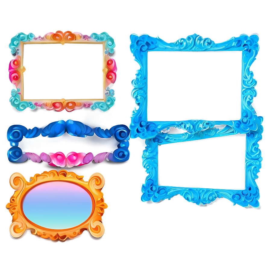 Colorful Cute Frame Png Rkn PNG image