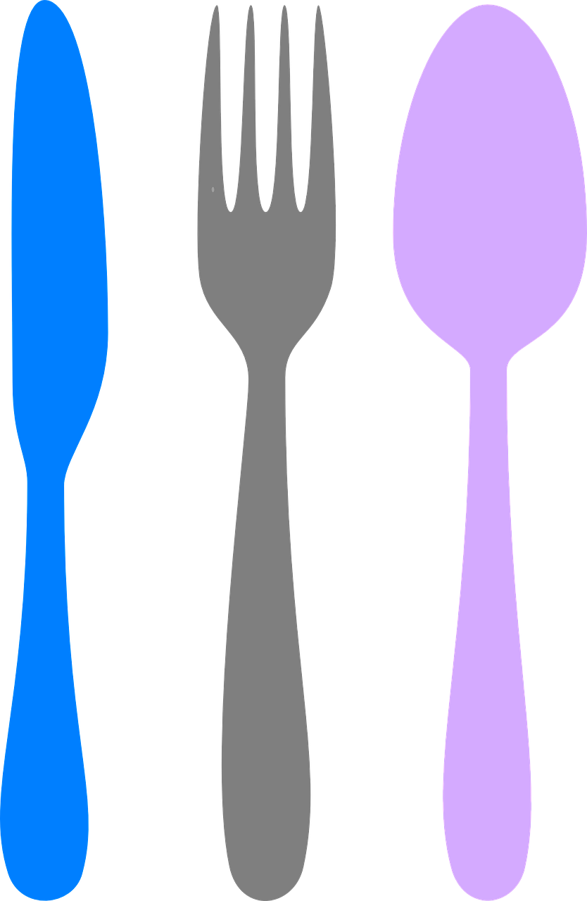 Colorful Cutlery Set PNG image