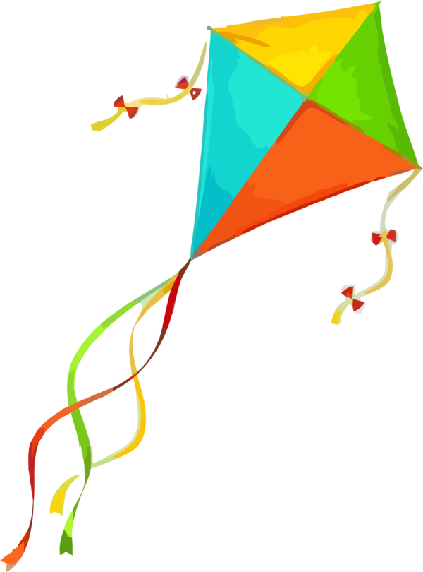 Colorful Diamond Kite Flying PNG image