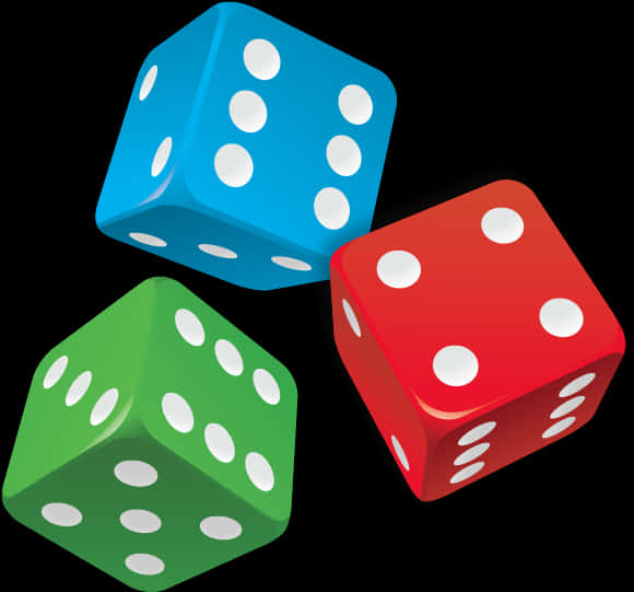 Colorful Dice Vector Illustration PNG image