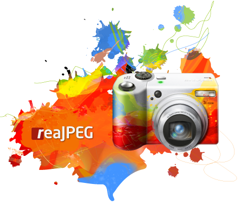 Colorful Digital Camera Concept PNG image
