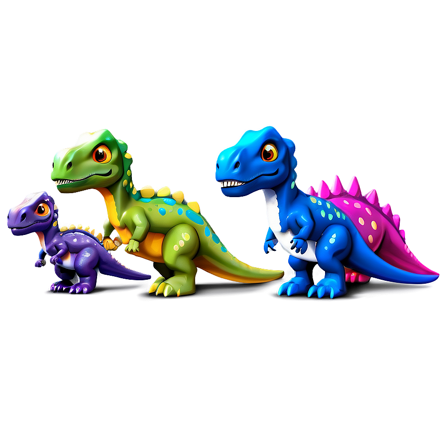 Colorful Dino Parade Png Isp11 PNG image