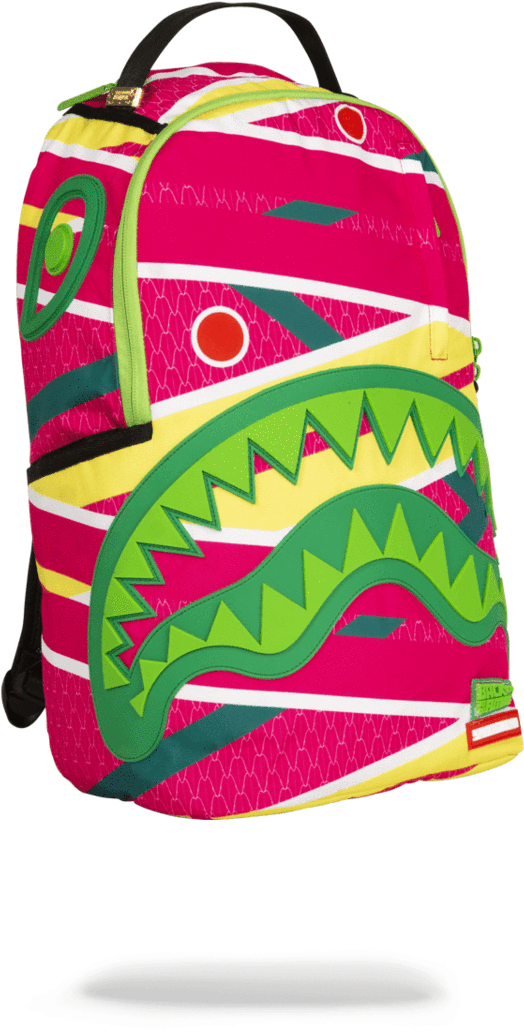 Colorful Dinosaur Backpack PNG image