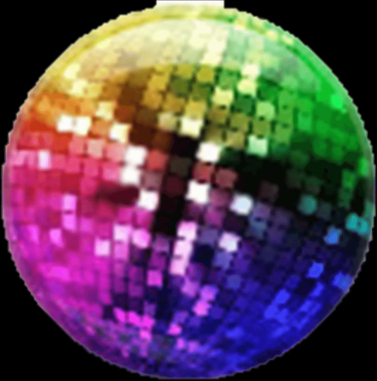 Colorful Disco Ball Glow PNG image