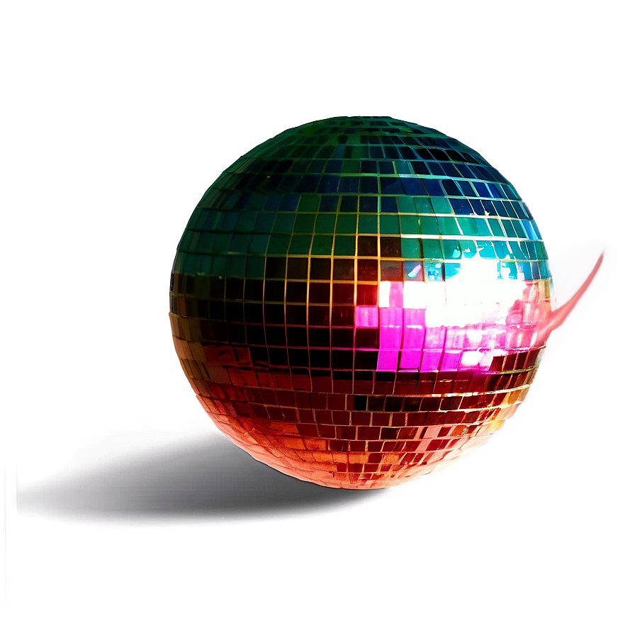 Colorful Disco Ball Illumination PNG image