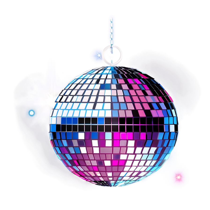 Colorful Disco Ball Illustration PNG image