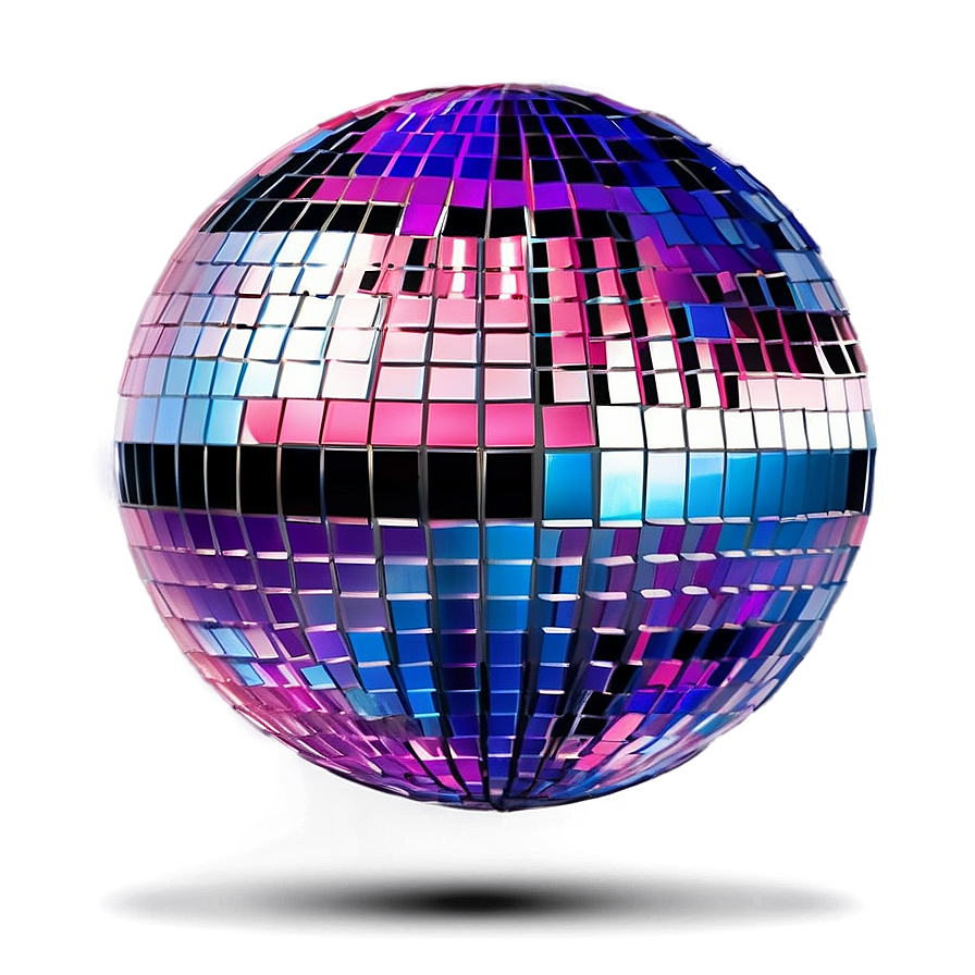 Colorful Disco Ball Illustration PNG image