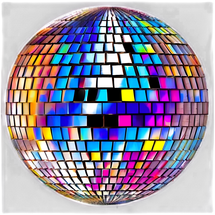 Colorful Disco Ball Sparkle PNG image