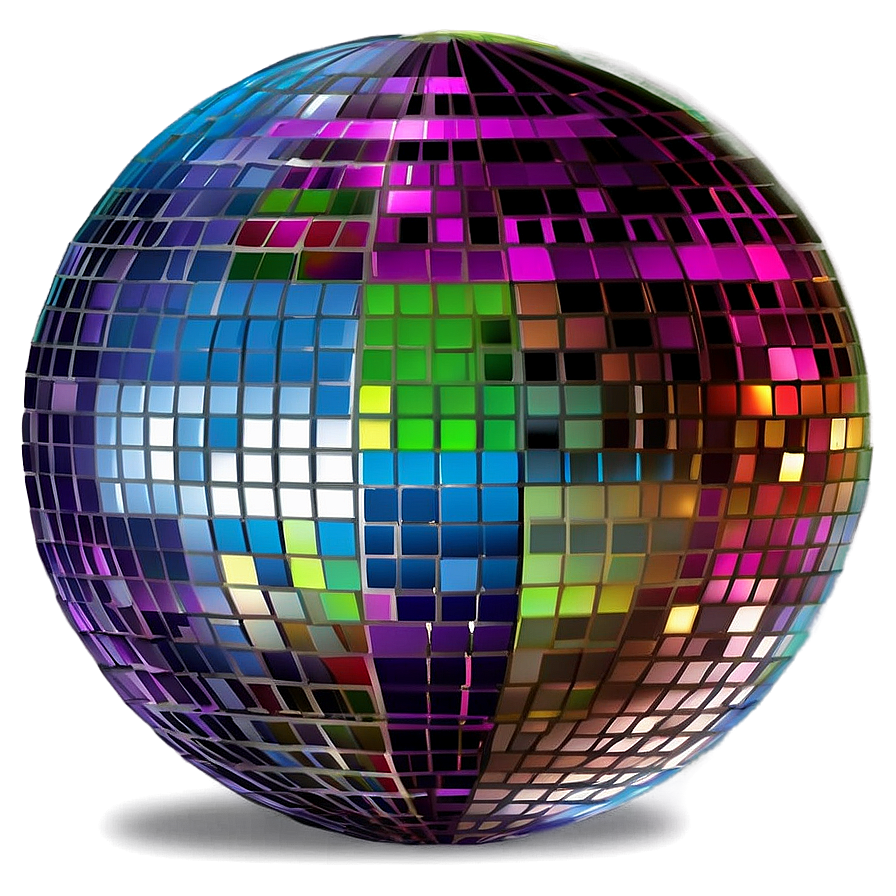 Colorful Disco Ball Sparkle PNG image