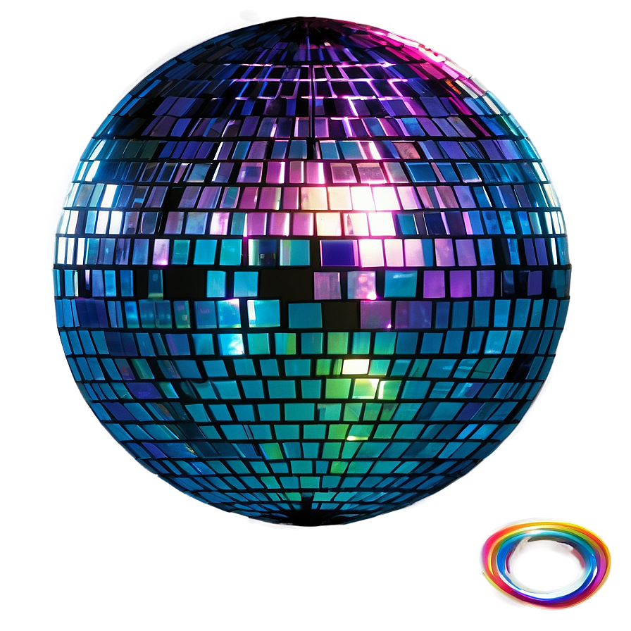 Colorful Disco Ball Sparkle PNG image