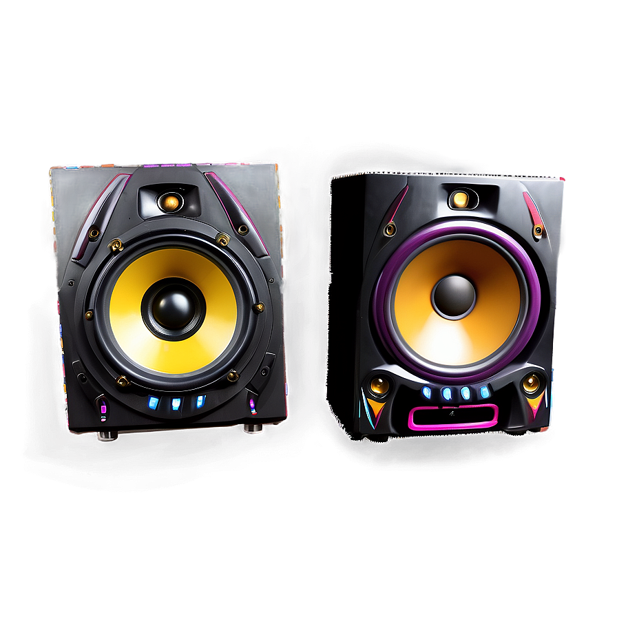 Colorful Dj Speakers Png 06292024 PNG image