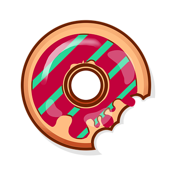 Colorful Donut Illustration PNG image