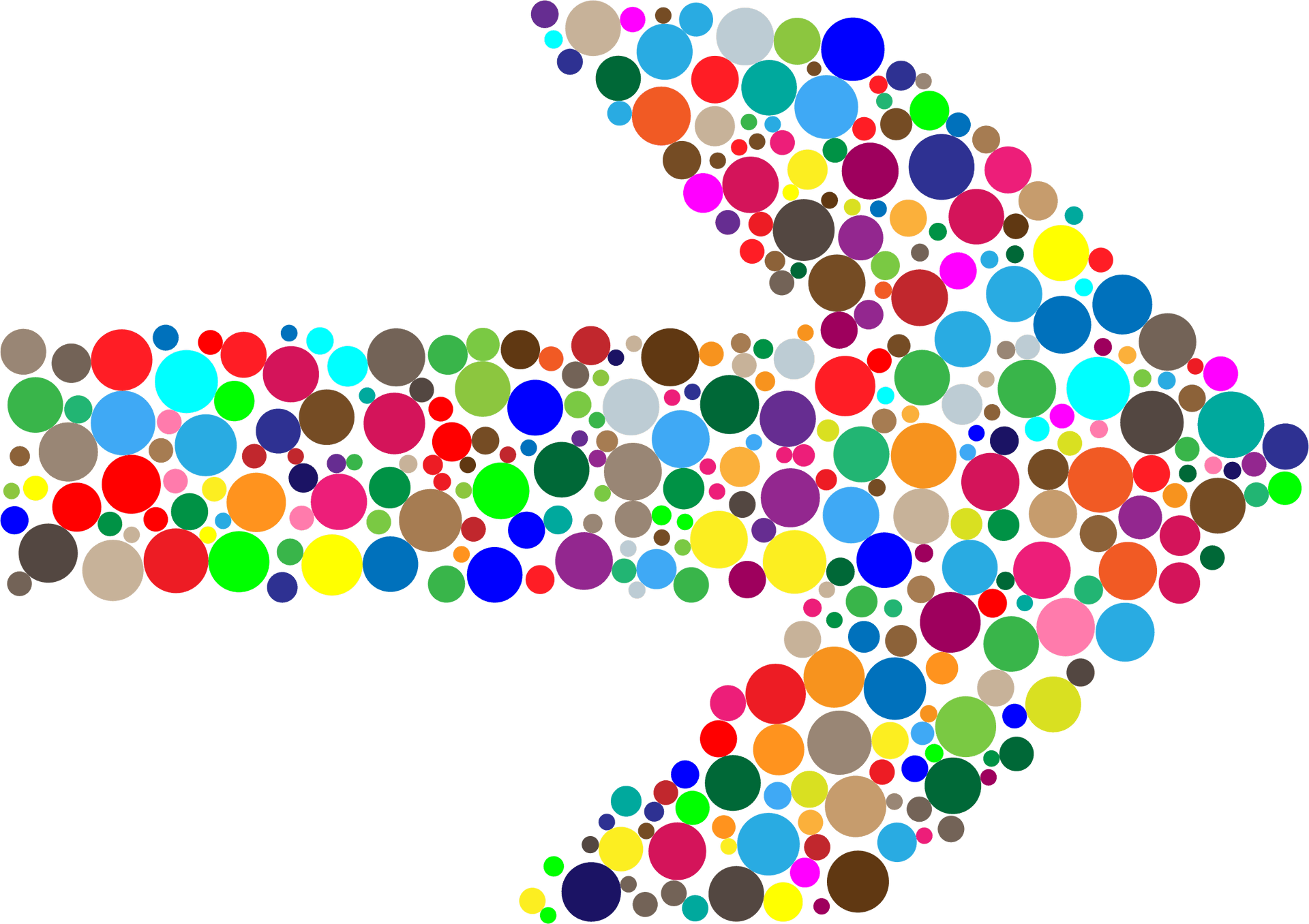 Colorful Dots Arrow Clipart PNG image