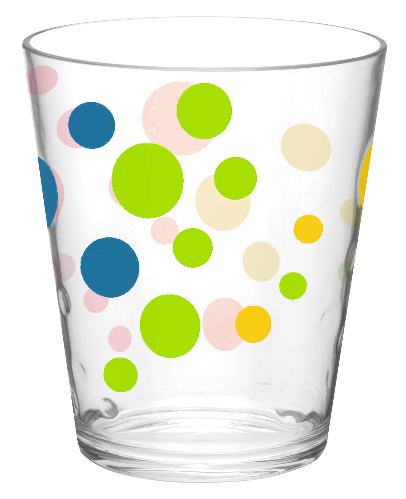 Colorful Dotted Glass Tumbler.png PNG image