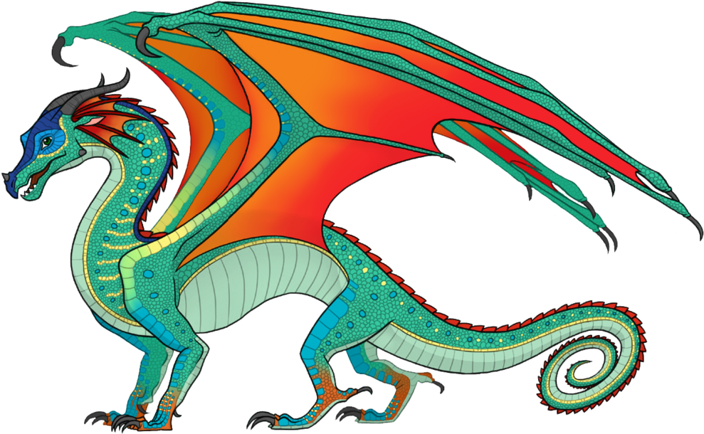 Colorful Dragon Illustration PNG image