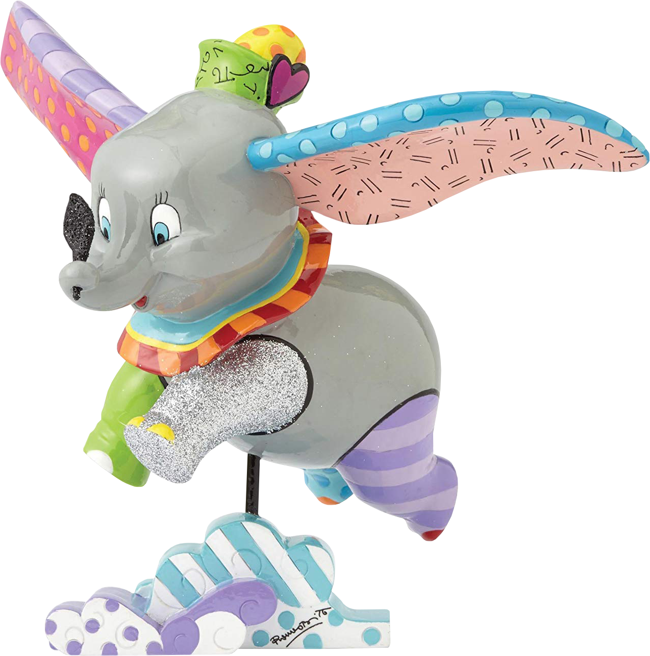 Colorful Dumbo Figurine PNG image