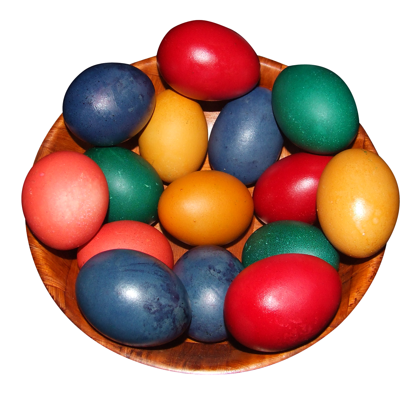 Colorful Easter Eggsin Bowl PNG image
