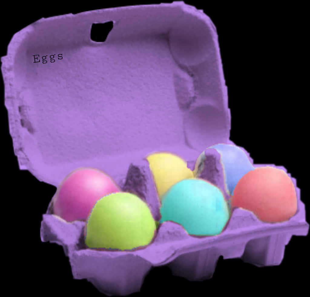 Colorful Easter Eggsin Carton PNG image