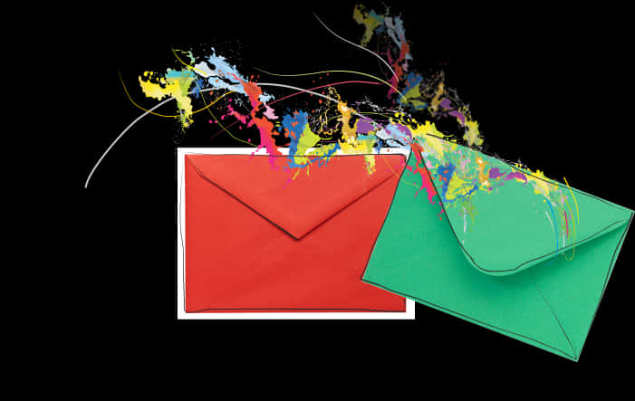 Colorful Email Explosion PNG image