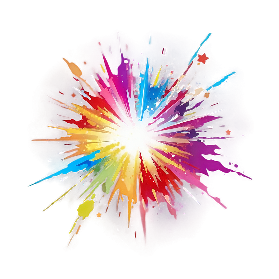 Colorful Explosion Transparent Png Artwork Vov94 PNG image