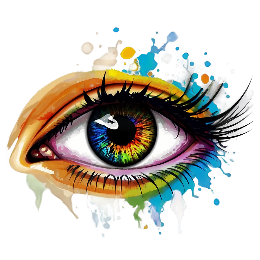 Colorful Eye Art Png Paq PNG image