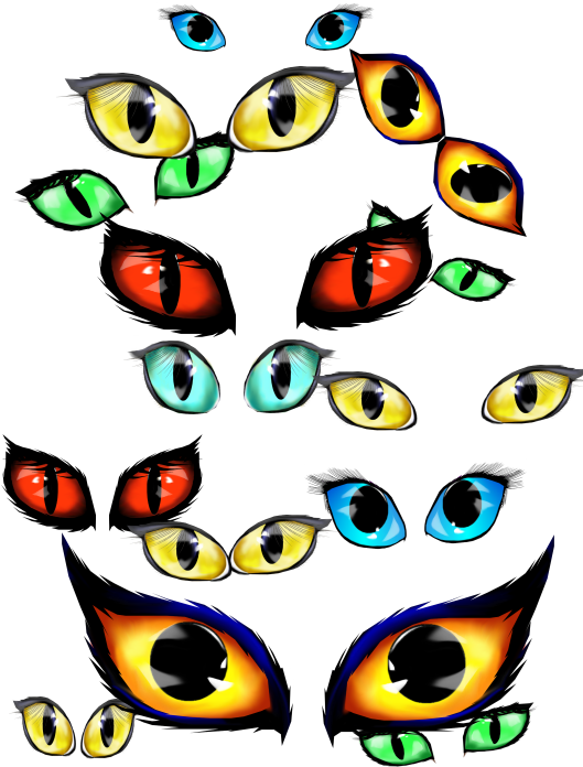 Colorful Eye Clipart Collection PNG image