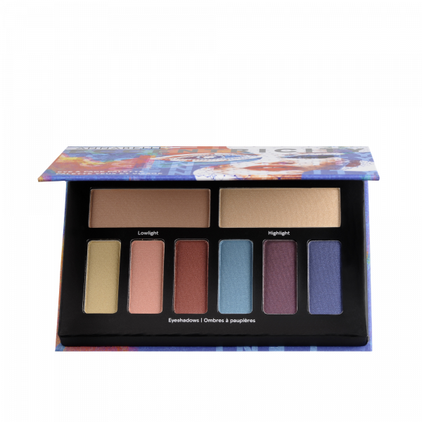 Colorful Eyeshadow Palette Display PNG image