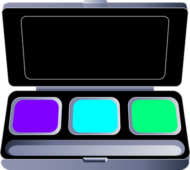 Colorful Eyeshadow Palette Graphic PNG image