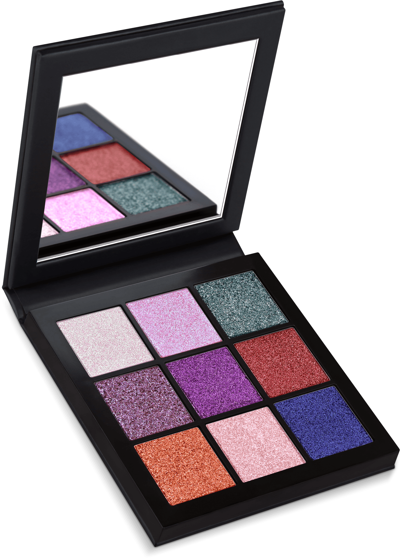 Colorful Eyeshadow Palette Open PNG image